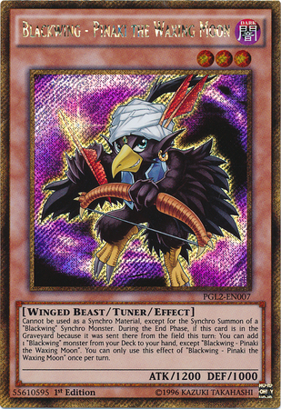 Blackwing - Pinaki the Waxing Moon [PGL2-EN007] Gold Secret Rare Yu-Gi-Oh!