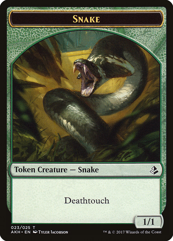 Snake Token [Amonkhet Tokens] Magic: The Gathering
