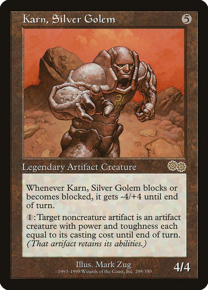 Karn, Silver Golem [Urza's Saga] Magic: The Gathering