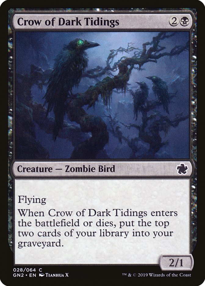 Crow of Dark Tidings [Game Night 2019] Magic: The Gathering