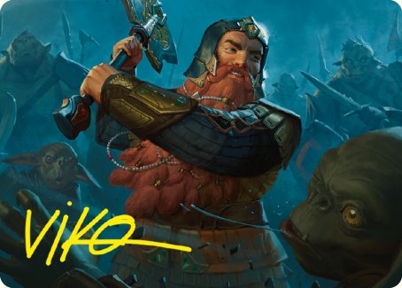 Gimli, Counter of Kills Art Card (10/81) [The Lord of the Rings: Tales of Middle-earth Art Series] Magic: The Gathering