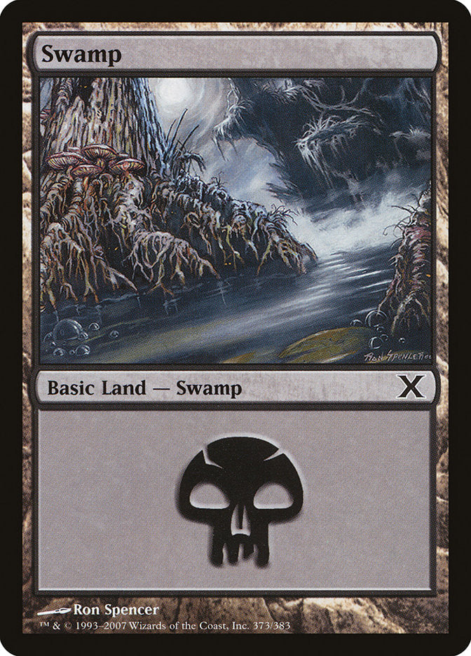 Swamp (373) [Tenth Edition] Magic: The Gathering