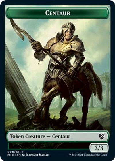 Centaur // Wolf Double-Sided Token [Innistrad: Midnight Hunt Commander Tokens] Magic: The Gathering