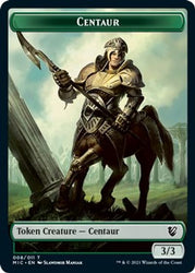 Centaur // Wolf Double-Sided Token [Innistrad: Midnight Hunt Commander Tokens] Magic: The Gathering