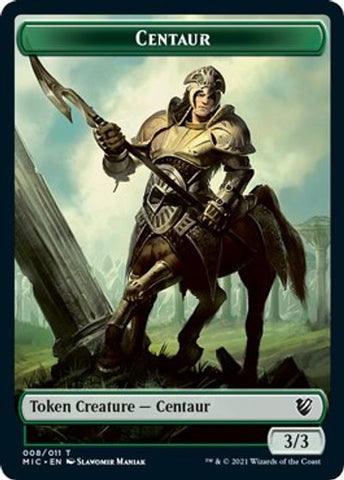 Centaur // Wolf Double-Sided Token [Innistrad: Midnight Hunt Commander Tokens] Magic: The Gathering