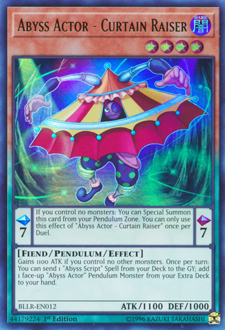 Abyss Actor - Curtain Raiser [BLLR-EN012] Ultra Rare Yu-Gi-Oh!