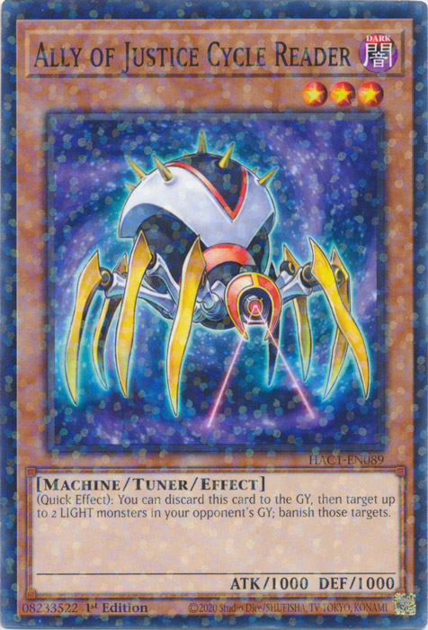 Ally of Justice Cycle Reader (Duel Terminal) [HAC1-EN089] Common Yu-Gi-Oh!