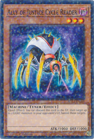 Ally of Justice Cycle Reader (Duel Terminal) [HAC1-EN089] Common Yu-Gi-Oh!