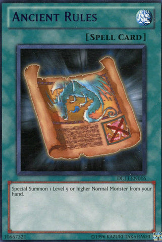 Ancient Rules (Purple) [DL13-EN016] Rare Yu-Gi-Oh!