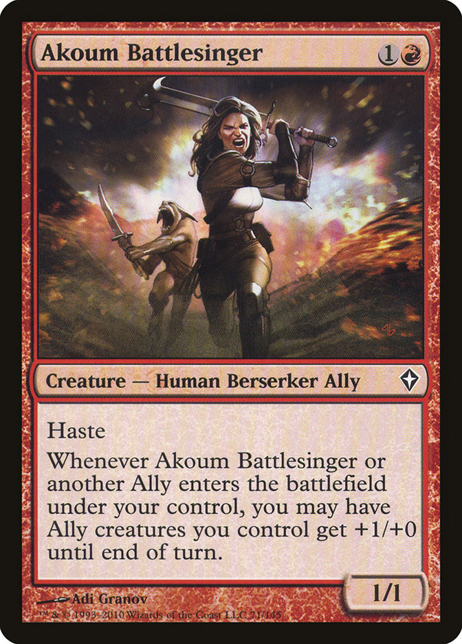 Akoum Battlesinger [Worldwake] Magic: The Gathering