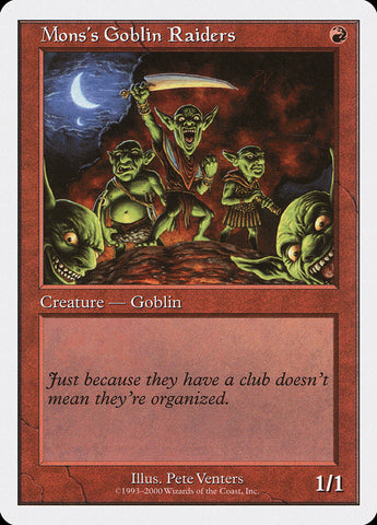 Mons's Goblin Raiders [Starter 2000] Magic: The Gathering
