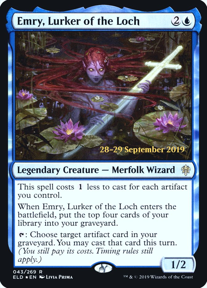 Emry, Lurker of the Loch [Throne of Eldraine Prerelease Promos] Magic: The Gathering
