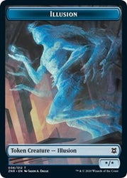 Illusion // Plant Double-Sided Token [Zendikar Rising Tokens] Magic: The Gathering