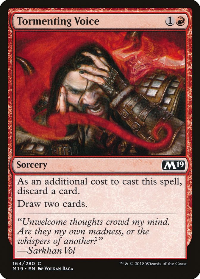 Tormenting Voice [Core Set 2019] Magic: The Gathering