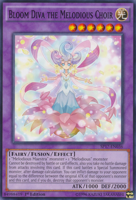 Bloom Diva the Melodious Choir [SP17-EN036] Starfoil Rare Yu-Gi-Oh!