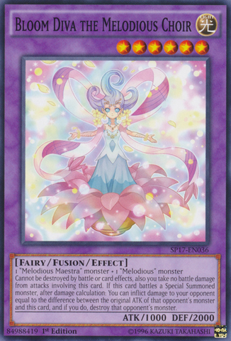 Bloom Diva the Melodious Choir [SP17-EN036] Starfoil Rare Yu-Gi-Oh!