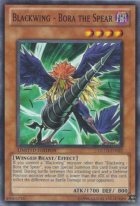 Blackwing - Bora the Spear [GLD3-EN022] Common Yu-Gi-Oh!