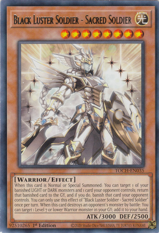 Black Luster Soldier - Sacred Soldier [TOCH-EN035] Rare Yu-Gi-Oh!