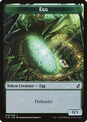 Rhino // Egg Double-Sided Token [Commander 2019 Tokens] Magic: The Gathering
