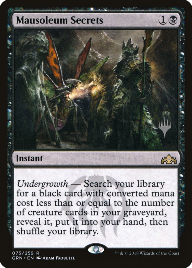 Mausoleum Secrets (Promo Pack) [Guilds of Ravnica Promos] Magic: The Gathering