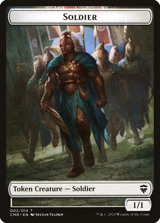 Rock // Soldier Double-Sided Token [Commander Legends Tokens] Magic: The Gathering