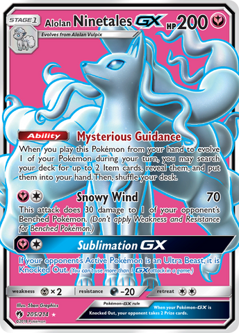 Alolan Ninetales GX (205/214) [Sun & Moon: Lost Thunder] Pokémon