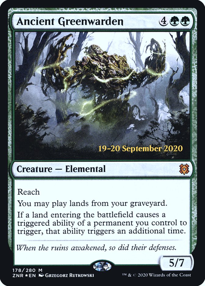 Ancient Greenwarden [Zendikar Rising Prerelease Promos] Magic: The Gathering