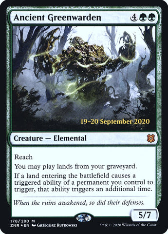Ancient Greenwarden [Zendikar Rising Prerelease Promos] Magic: The Gathering