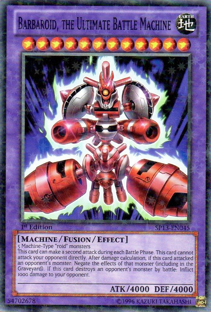 Barbaroid, the Ultimate Battle Machine [SP13-EN045] Starfoil Rare Yu-Gi-Oh!