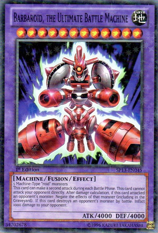 Barbaroid, the Ultimate Battle Machine [SP13-EN045] Starfoil Rare Yu-Gi-Oh!