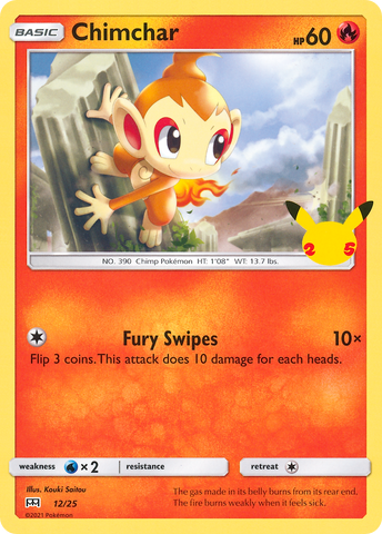 Chimchar (12/25) [McDonald's 25th Anniversary] Pokémon