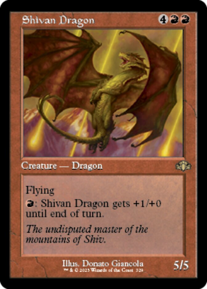 Shivan Dragon (Retro) [Dominaria Remastered] Magic: The Gathering
