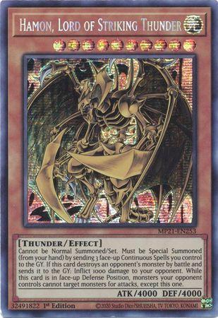 Hamon, Lord of Striking Thunder [MP21-EN253] Prismatic Secret Rare Yu-Gi-Oh!
