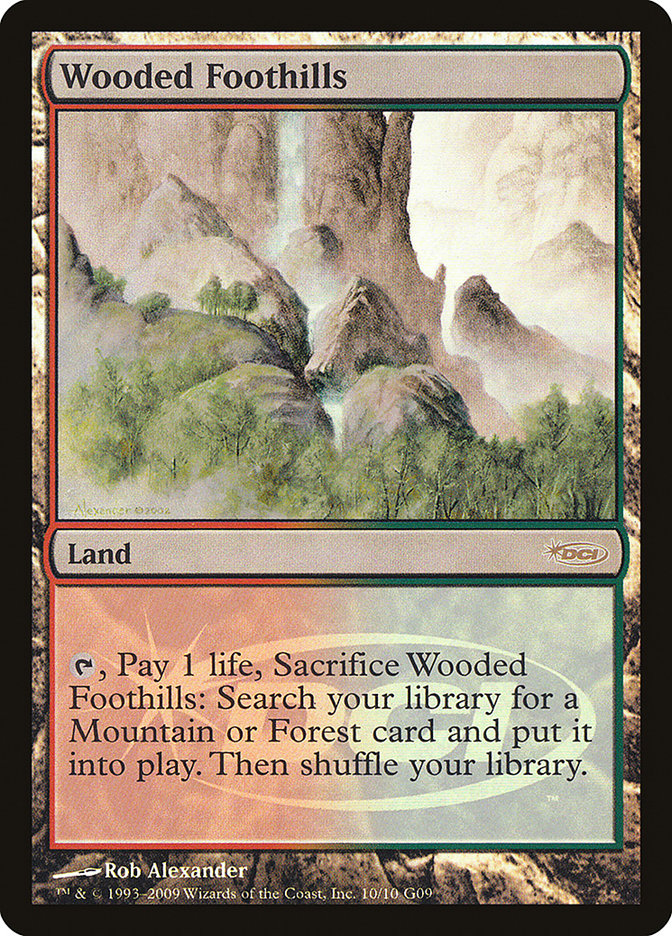 Wooded Foothills [Judge Gift Cards 2009] Magic: The Gathering