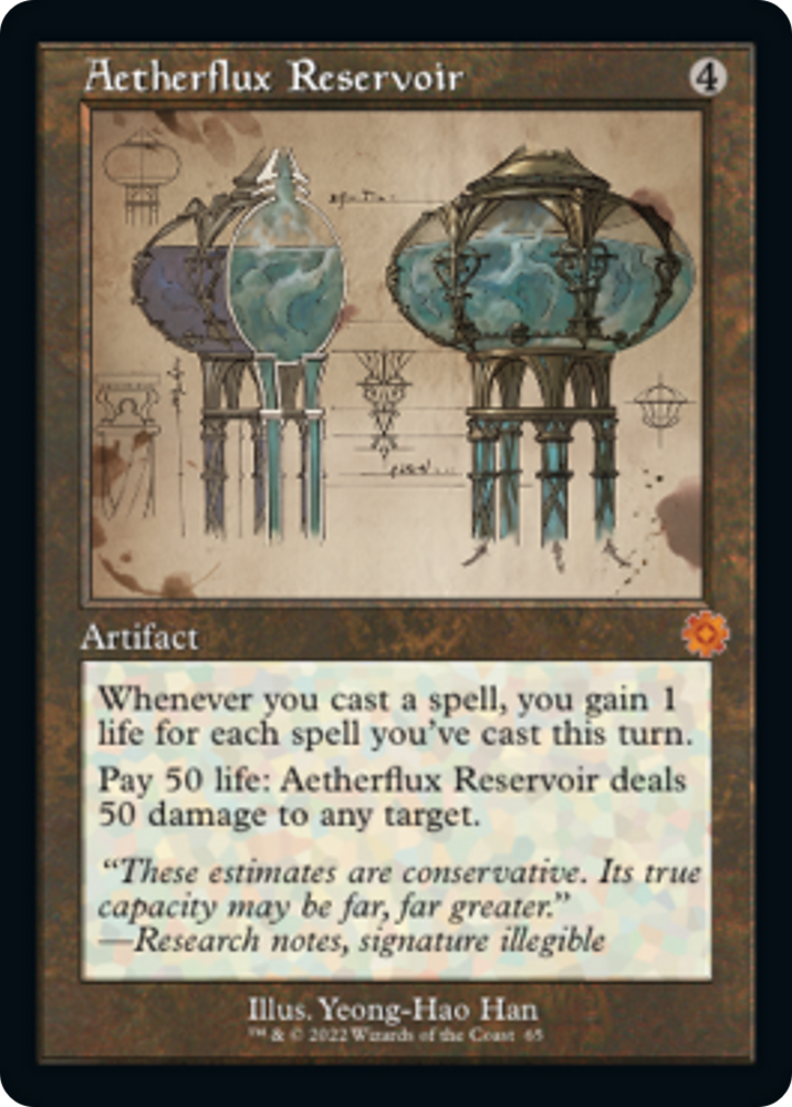 Aetherflux Reservoir (Retro Schematic) [The Brothers' War Retro Artifacts] Magic: The Gathering