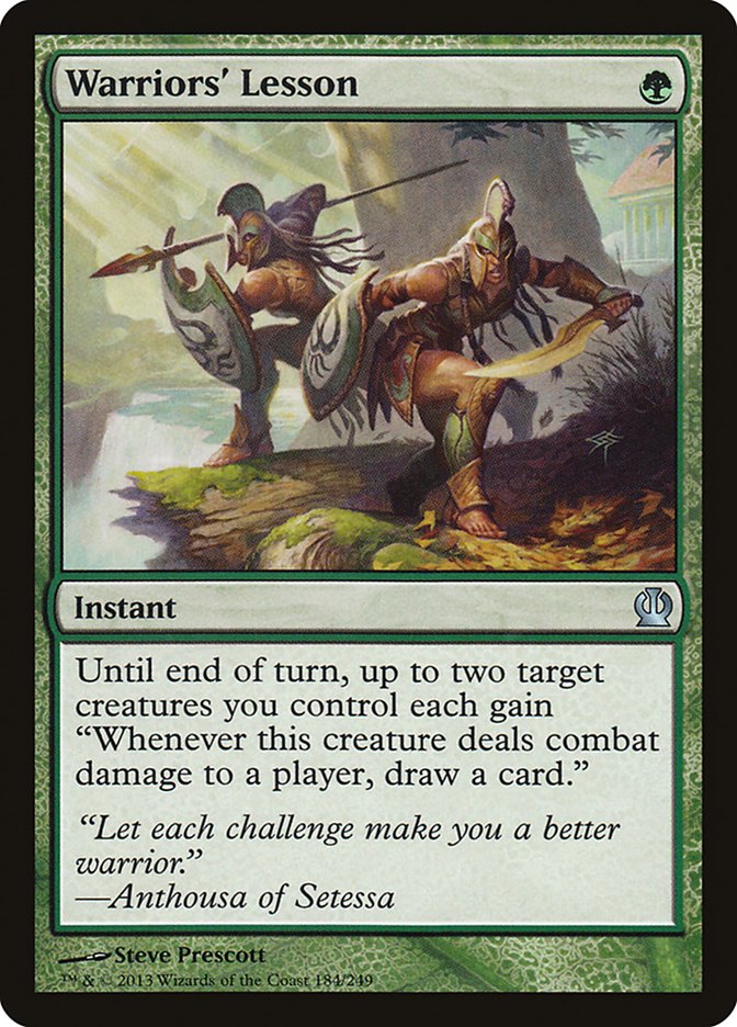 Warriors' Lesson [Theros] Magic: The Gathering