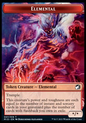 Wolf // Elemental Double-Sided Token [Innistrad: Midnight Hunt Tokens] Magic: The Gathering