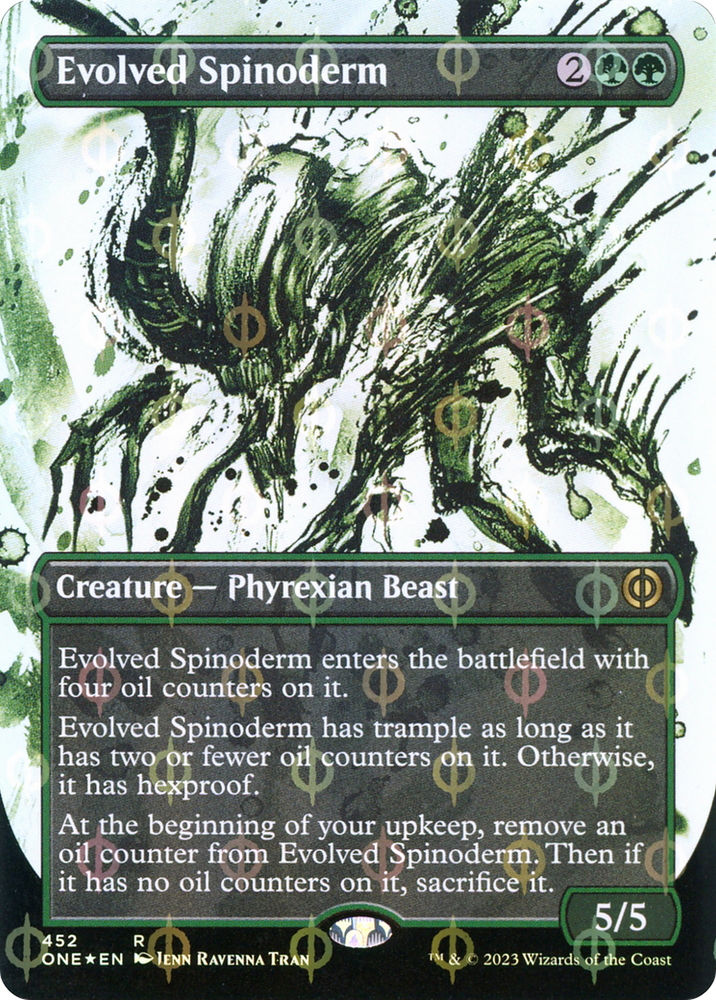Evolved Spinoderm (Borderless Ichor Step-and-Compleat Foil) [Phyrexia: All Will Be One] Magic: The Gathering