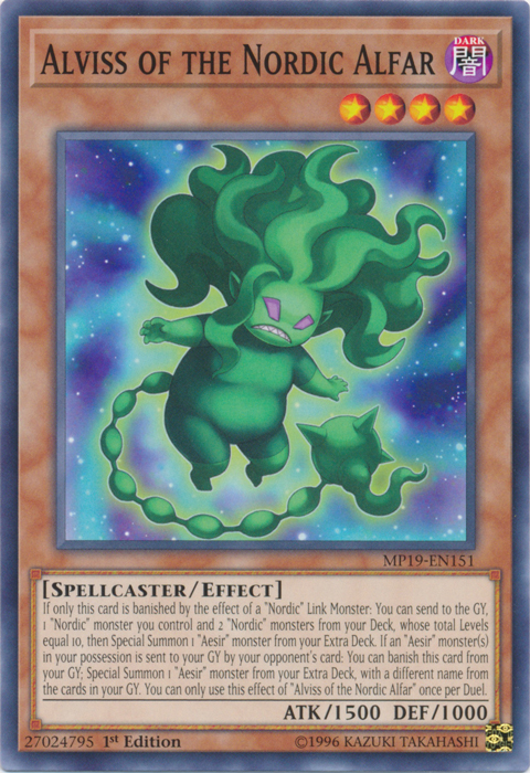 Alviss of the Nordic Alfar [MP19-EN151] Common Yu-Gi-Oh!