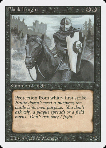 Black Knight [Revised Edition] Magic: The Gathering