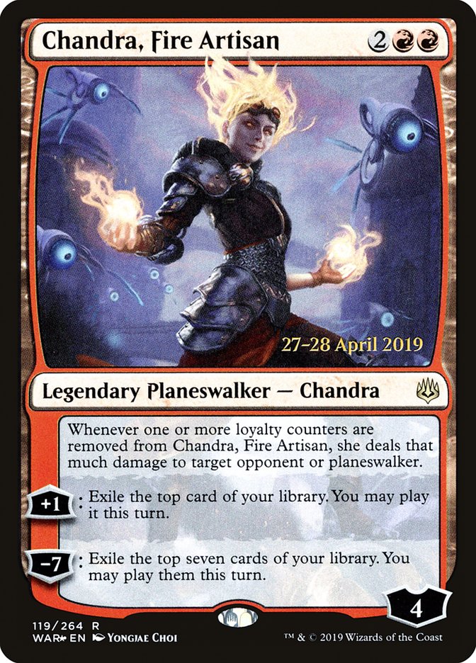 Chandra, Fire Artisan [War of the Spark Prerelease Promos] Magic: The Gathering