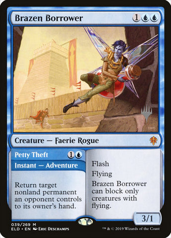 Brazen Borrower // Petty Theft (Promo Pack) [Throne of Eldraine Promos] Magic: The Gathering