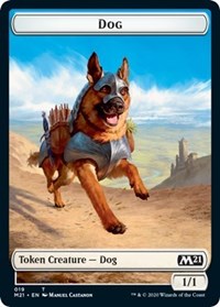 Dog // Weird Double-Sided Token [Core Set 2021 Tokens] Magic: The Gathering