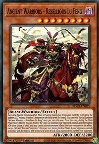 Ancient Warriors - Rebellious Lu Feng [BLVO-EN025] Super Rare Yu-Gi-Oh!