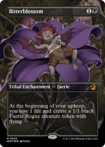 Bitterblossom (Anime Borderless) (Confetti Foil) [Wilds of Eldraine: Enchanting Tales] Magic: The Gathering