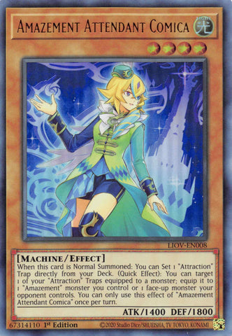 Amazement Attendant Comica [LIOV-EN008] Ultra Rare Yu-Gi-Oh!