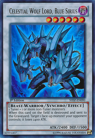 Celestial Wolf Lord, Blue Sirius [SHSP-EN090] Ultra Rare Yu-Gi-Oh!