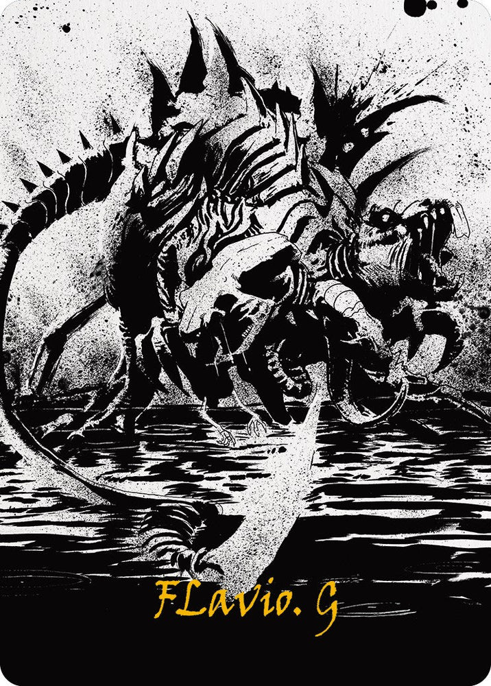 Karumonix, the Rat King Art Card (Gold-Stamped Signature) [Phyrexia: All Will Be One Art Series] Magic: The Gathering