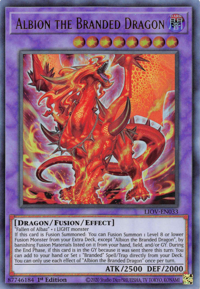 Albion the Branded Dragon [LIOV-EN033] Ultra Rare Yu-Gi-Oh!