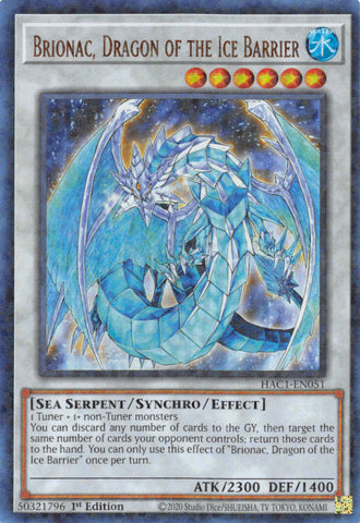 Brionac, Dragon of the Ice Barrier (Duel Terminal) [HAC1-EN051] Parallel Rare Yu-Gi-Oh!